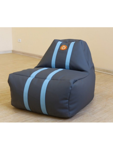 Кресло-мешок для детей серое, кожзам 